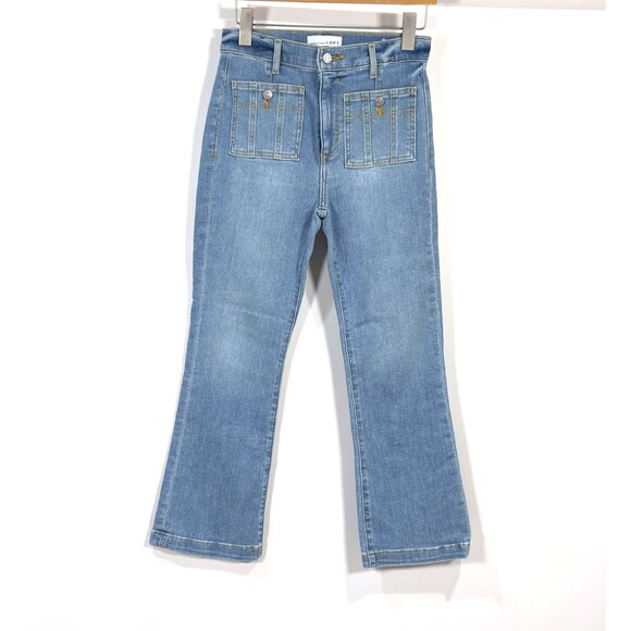 LOFT Denim - Loft Patch Pocket Kick Crop Jeans High Rise Light Wash - Size 0/25